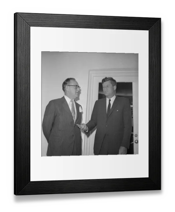 Framed Print : President John F. Kennedy and Benny Goodman Framed Print : President John F. Kennedy and Benny Goodman