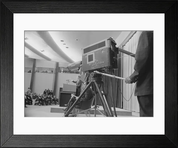 Framed Print : President John F. Kennedy at News Conference Framed Print : President John F. Kennedy at News Conference