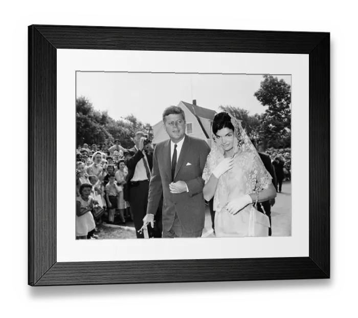 Framed Print : President and Mrs. Kennedy Attending Mass Framed Print : President and Mrs. Kennedy Attending Mass