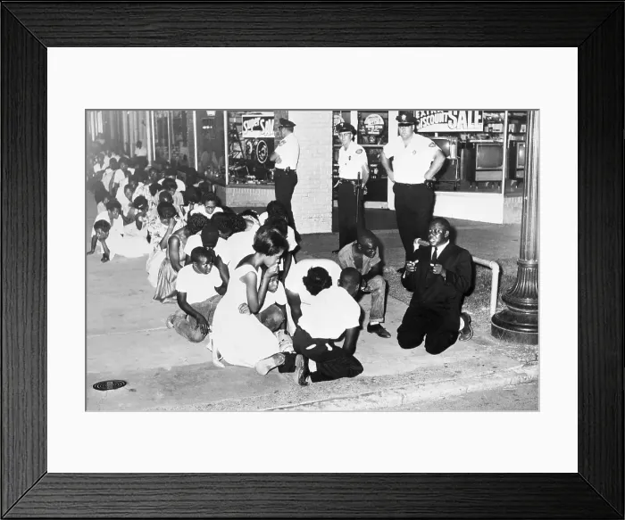 Framed Print : Integration March in Georgia Framed Print : Integration March in Georgia