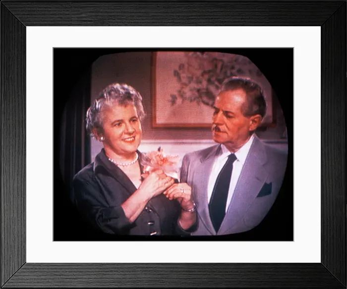 Framed Print : Man and Woman on Television Framed Print : Man and Woman on Television