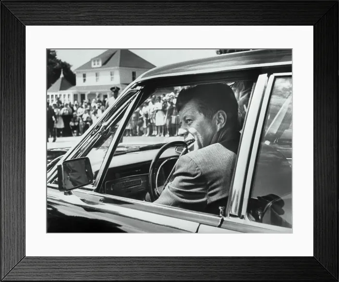 Framed Print : John Kennedy Driving Framed Print : John Kennedy Driving