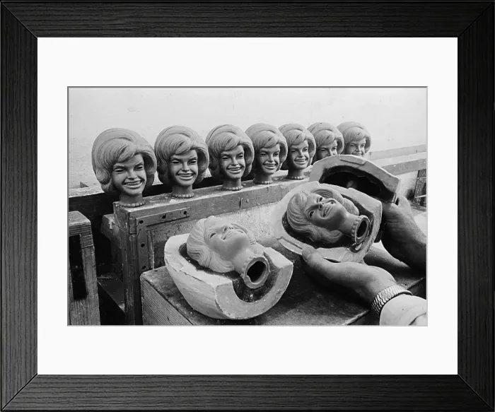 Framed Print : Souvenir Heads Being Sold in Cologne Framed Print : Souvenir Heads Being Sold in Cologne