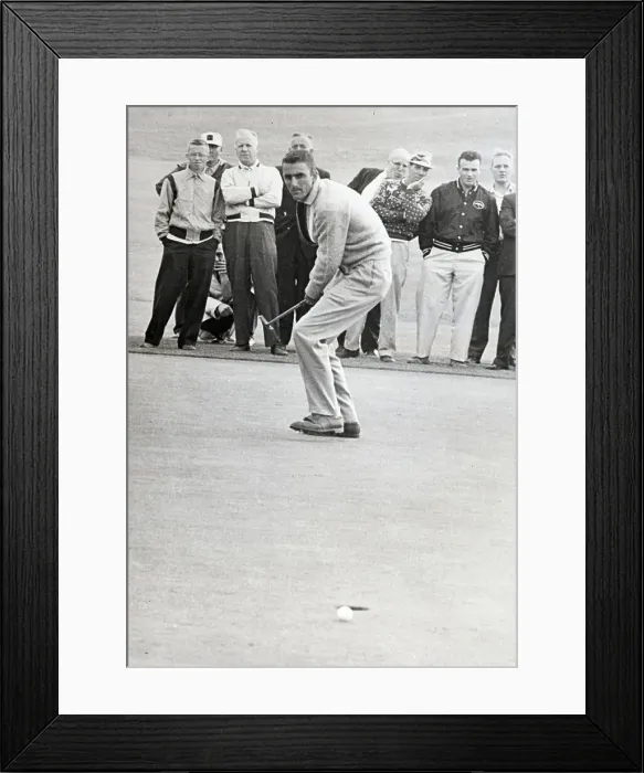 Framed Print : Man Watching Putt Framed Print : Man Watching Putt