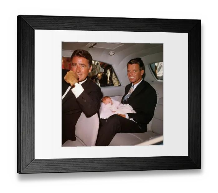 Framed Print : Robert Kennedy Holding Robin Elizabeth Lawford
