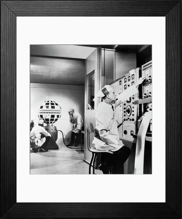 Framed Print : Preparing Telstar Satellite for Orbit