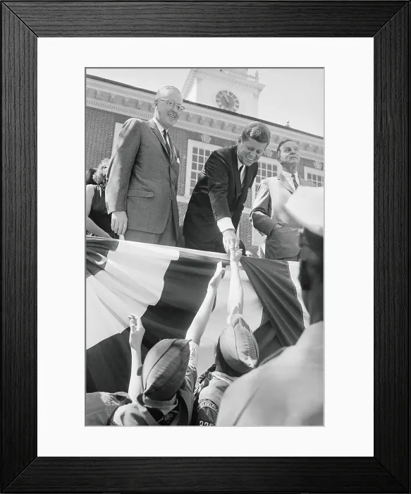Framed Print : President Kennedy Greeting Boy Scouts Framed Print : President Kennedy Greeting Boy Scouts