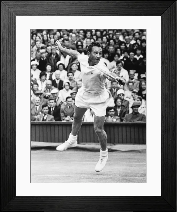 Framed Print : Champion Laver Reaching For Return Framed Print : Champion Laver Reaching For Return