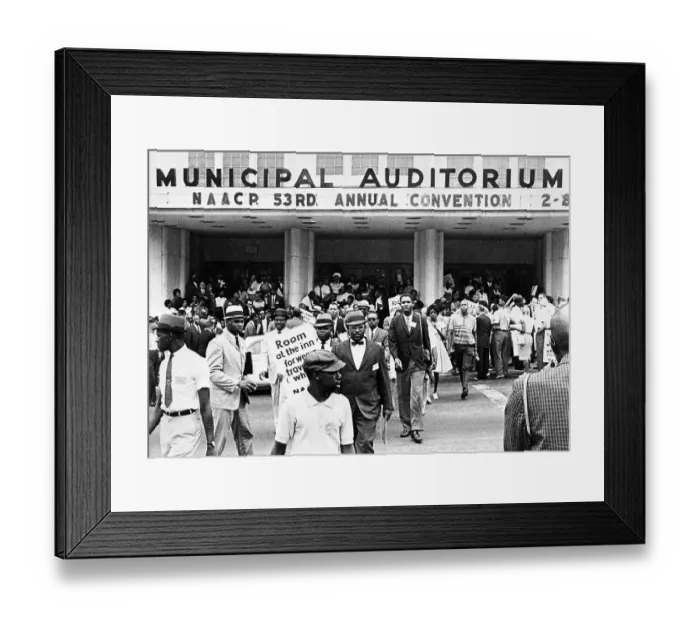 Framed Print : Crowd Leaving NAACP Convention Framed Print : Crowd Leaving NAACP Convention