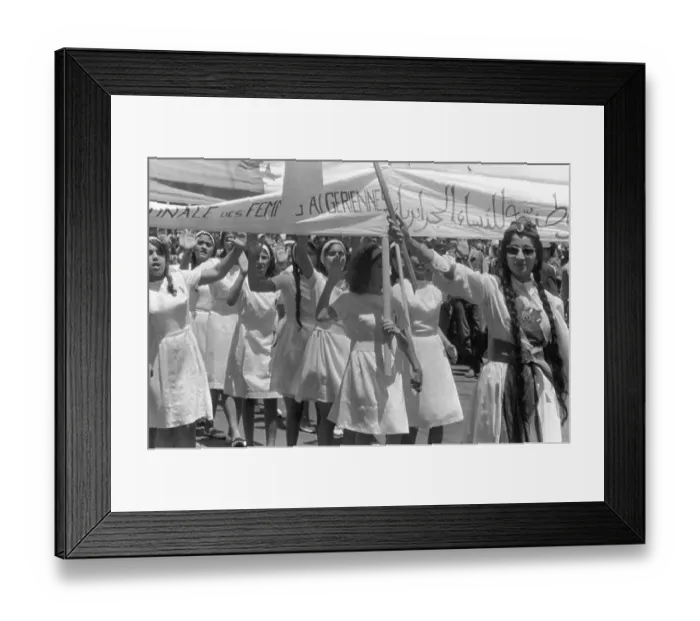 Framed Print : Moslem Girls Celebrating Algerian Independence Framed Print : Moslem Girls Celebrating Algerian Independence