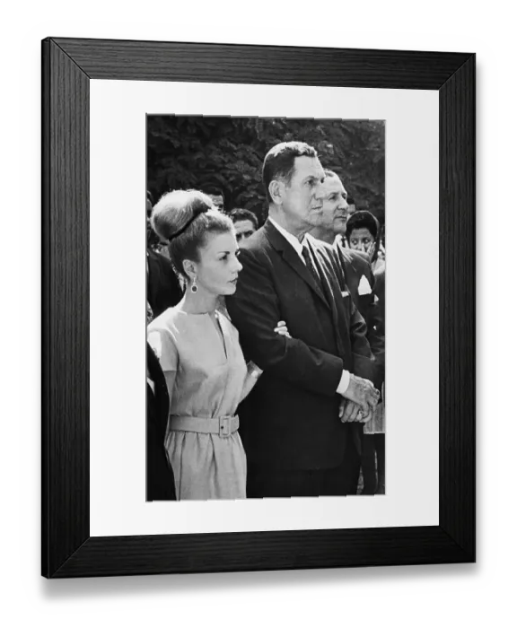 Framed Print : Juan Peron at Madrid Funeral Framed Print : Juan Peron at Madrid Funeral