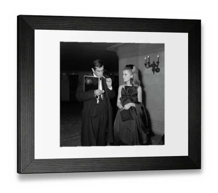 Framed Print : Catherine Deneuve with Roger Vadim Framed Print : Catherine Deneuve with Roger Vadim