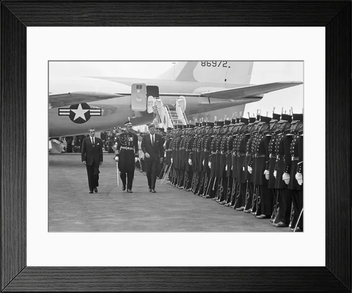 Framed Print : John Kennedy Walking Past Honor Guard Framed Print : John Kennedy Walking Past Honor Guard