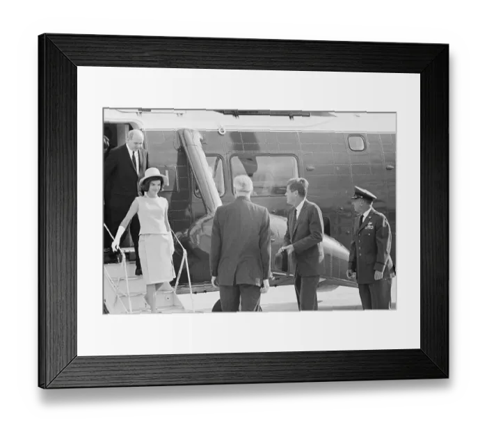 Framed Print : President Kennedy and Others Arriving Framed Print : President Kennedy and Others Arriving