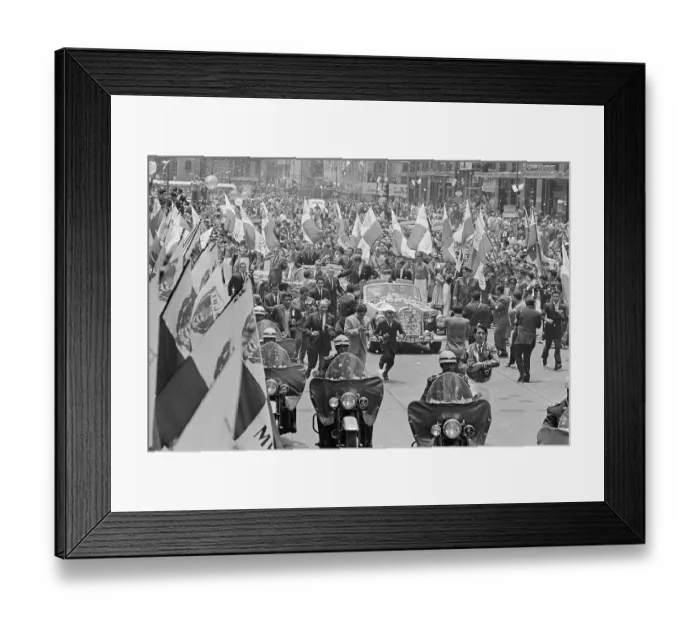Framed Print : Motorcade for John Kennedy Framed Print : Motorcade for John Kennedy