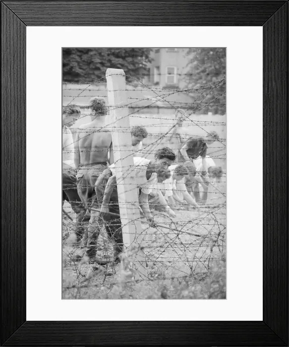 Framed Print : Construction of Berlin Wall Framed Print : Construction of Berlin Wall