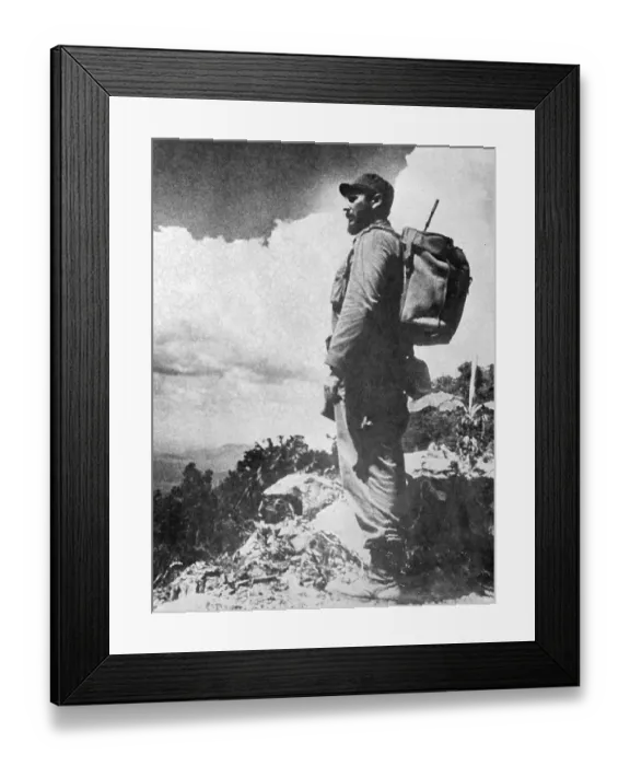 Framed Print : Fidel Castro Gazing out into the Horizon Framed Print : Fidel Castro Gazing out into the Horizon