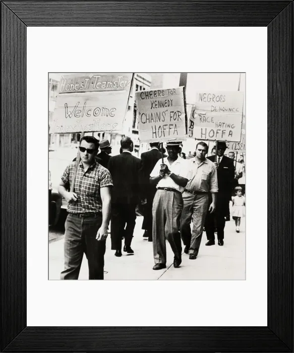 Framed Print : Teamsters Protest In Detroit Framed Print : Teamsters Protest In Detroit