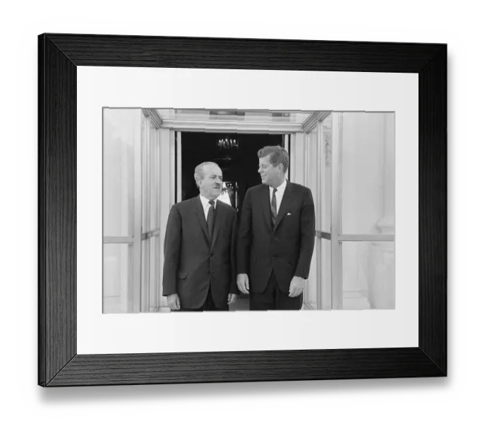 Framed Print : Colombian President-Elect Visiting Kennedy Framed Print : Colombian President-Elect Visiting Kennedy