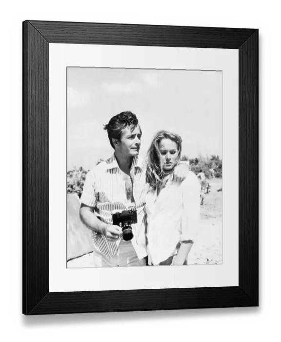 Framed Print : John Derek Putting his Arm Around Ursula Andress