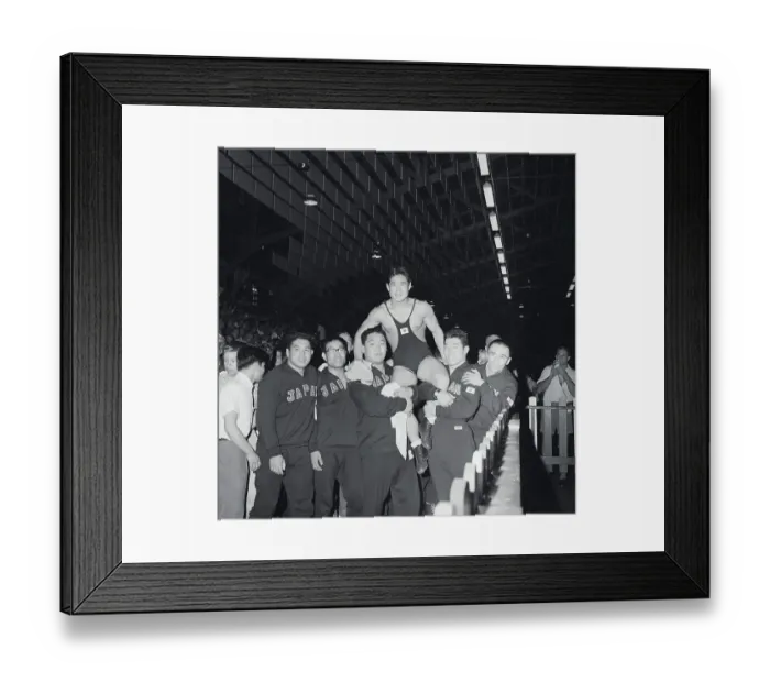Framed Print : Wrestler Carried By Teammates Framed Print : Wrestler Carried By Teammates