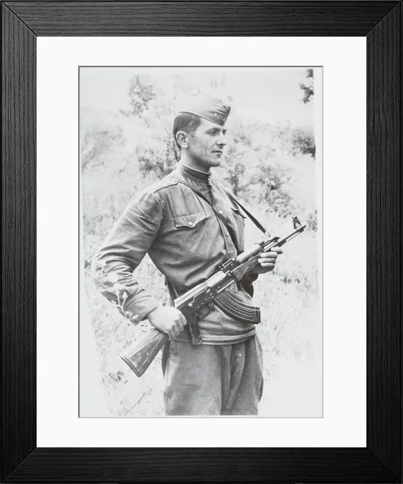 Framed Print : Albanian Guard with Weapon in Hand Framed Print : Albanian Guard with Weapon in Hand