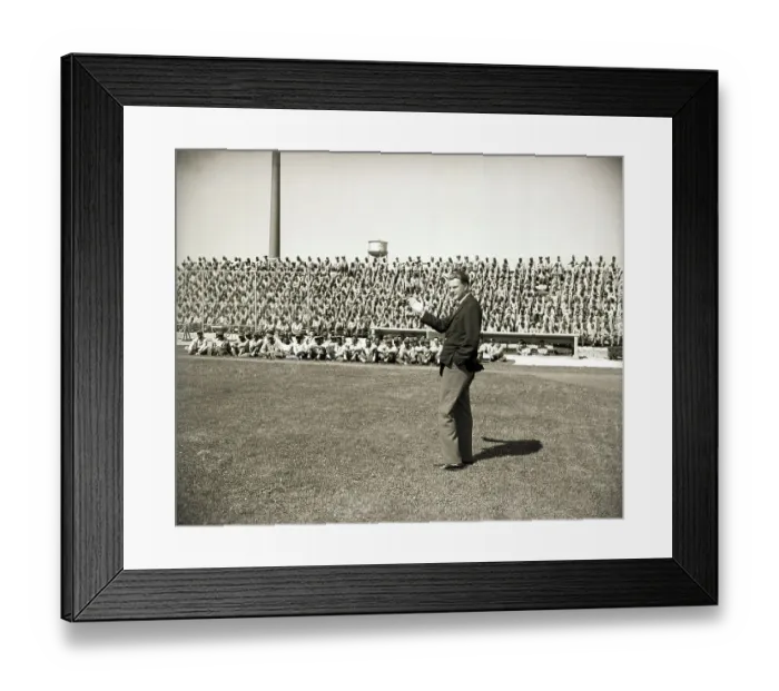 Framed Print : Billy Graham Speaking to Prison Inmates Framed Print : Billy Graham Speaking to Prison Inmates