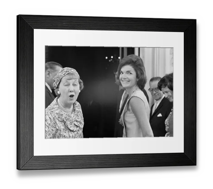 Framed Print : Portrait of Mamie Eisenhower with Jackie Kennedy Framed Print : Portrait of Mamie Eisenhower with Jackie Kennedy
