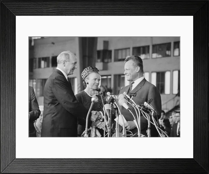 Framed Print : Willy Brandt Welcoming Dean Rusk and Wife Framed Print : Willy Brandt Welcoming Dean Rusk and Wife