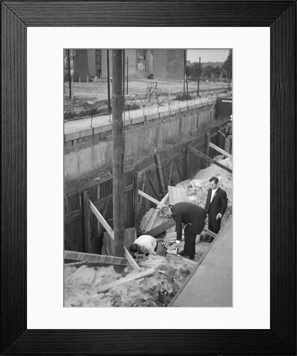 Framed Print : Guards Searching Tunnel with Searchlight Framed Print : Guards Searching Tunnel with Searchlight