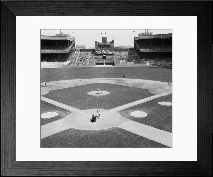 Framed Print : Aerial View of Baseball Game Framed Print : Aerial View of Baseball Game