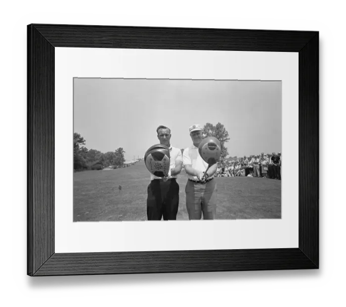 Framed Print : Palmer and Nicklaus Checking Clubs Framed Print : Palmer and Nicklaus Checking Clubs