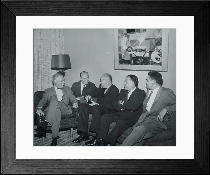 Framed Print : Russell Lynes Meeting with Colleagues Framed Print : Russell Lynes Meeting with Colleagues