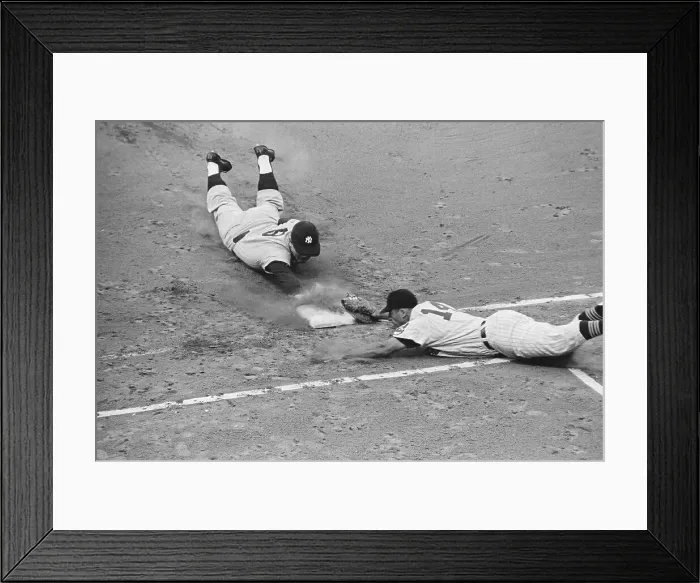 Framed Print : Roger Maris Sliding Back to Base Framed Print : Roger Maris Sliding Back to Base