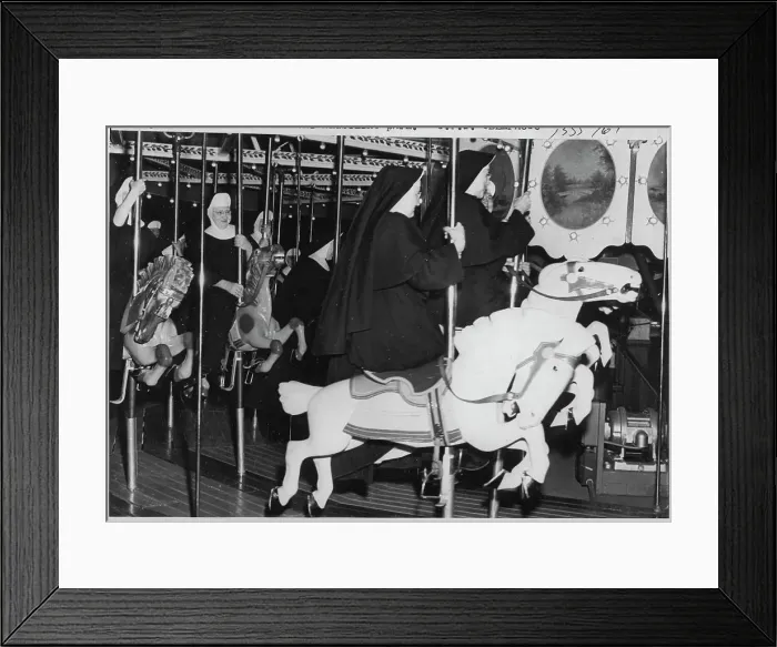 Framed Print : Nuns on a Merry Go Round Framed Print : Nuns on a Merry Go Round