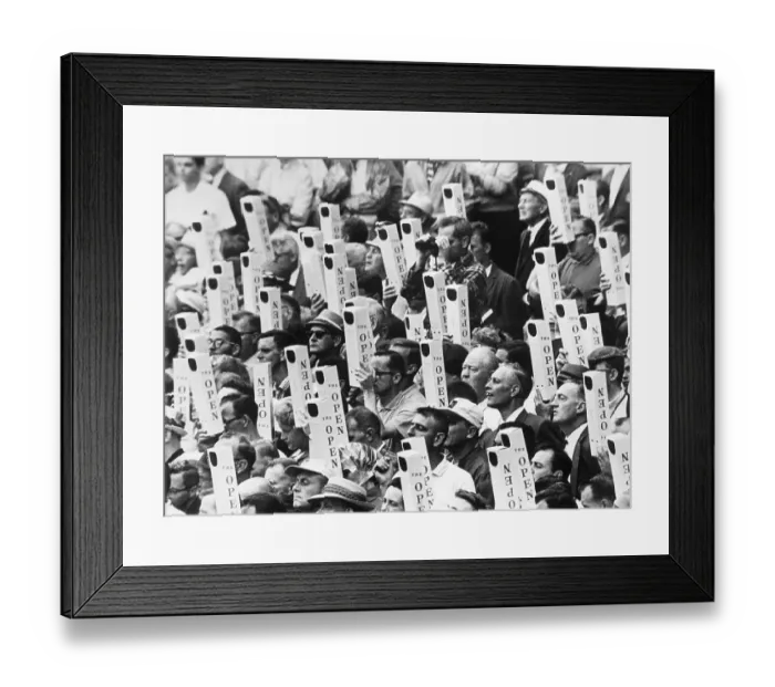 Framed Print : U.S. Open Crowd Using Box Periscopes Framed Print : U.S. Open Crowd Using Box Periscopes