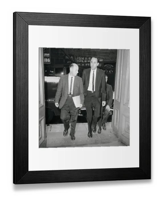 Framed Print : Jack Molinas with a Colleague