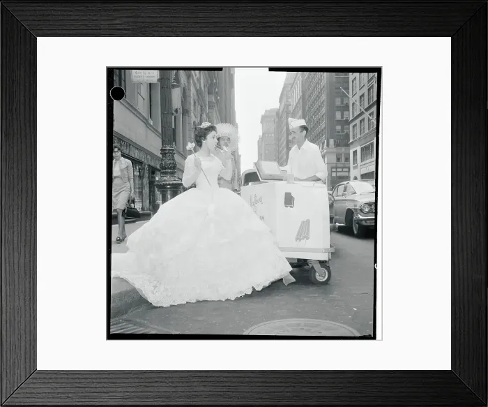 Framed Print : Woman Eating Ice Cream Framed Print : Woman Eating Ice Cream