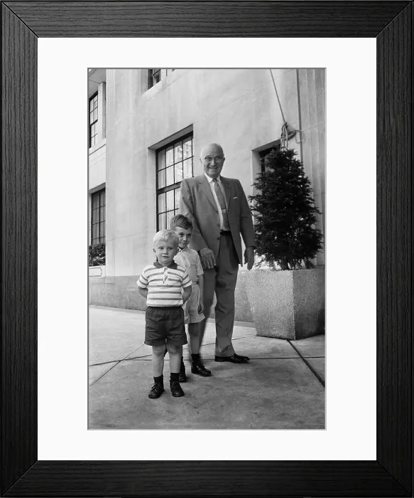 Framed Print : Former President Harry S. Truman with His Grandchildren