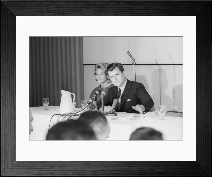 Framed Print : Edward Kennedy Answering a Question