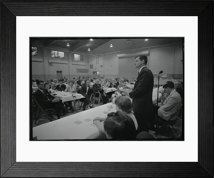 Framed Print : Edward Kennedy Speaking at a Club Framed Print : Edward Kennedy Speaking at a Club