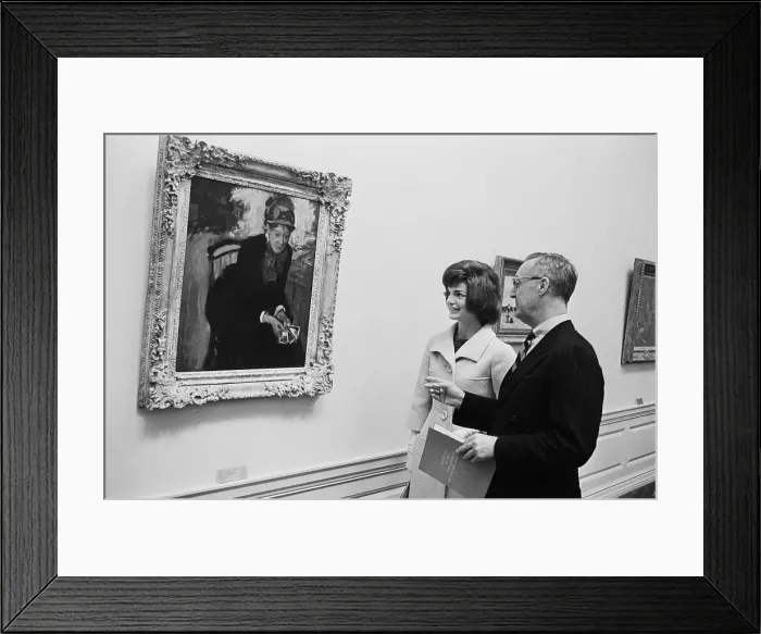 Framed Print : Jackie Kennedy With Paul Mellon at National Gallery Framed Print : Jackie Kennedy With Paul Mellon at National Gallery