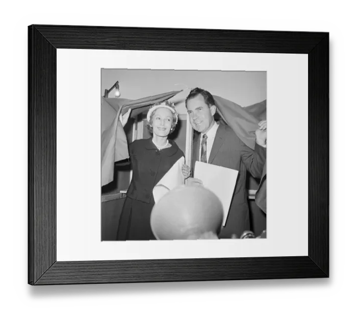 Framed Print : Pat And Richard Nixon at Voting Booth Framed Print : Pat And Richard Nixon at Voting Booth