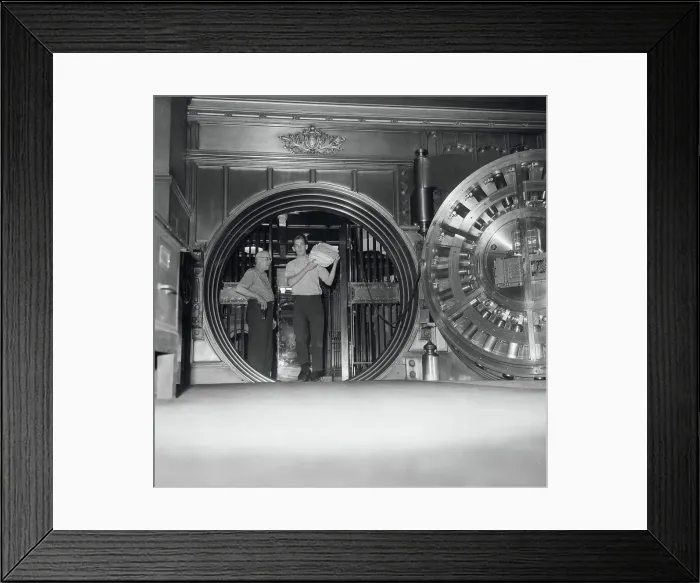 Framed Print : Man Carrying Securities Framed Print : Man Carrying Securities