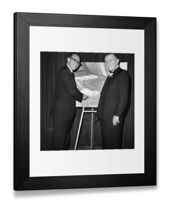 Framed Print : Jonas Salk Points To Drawing Framed Print : Jonas Salk Points To Drawing