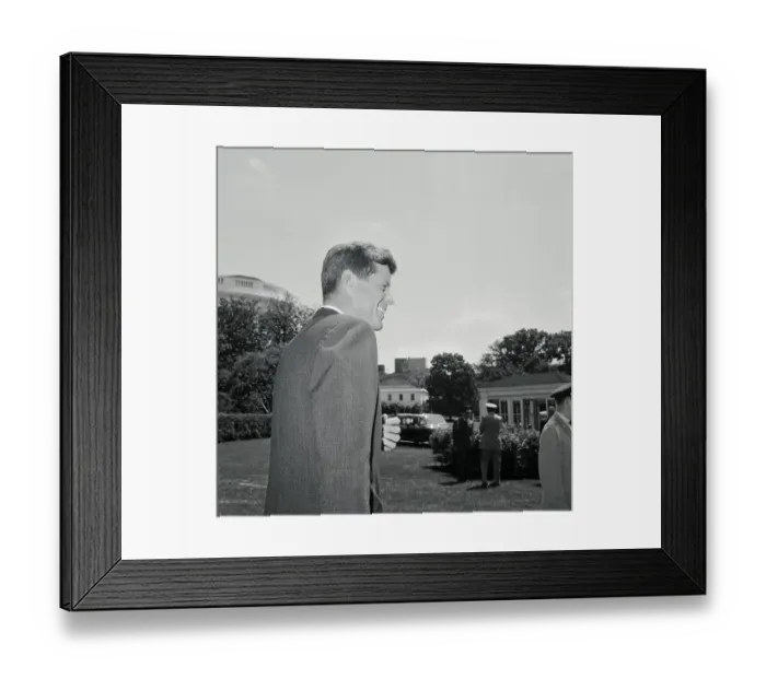 Framed Print : Portrait of John F Kennedy Smiling Framed Print : Portrait of John F Kennedy Smiling