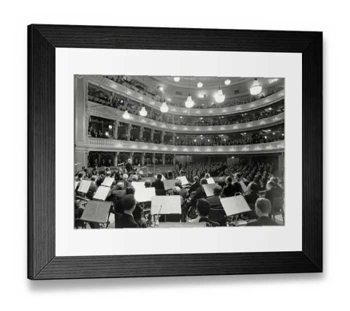 Framed Print : Full House Enjoying Vienna Theater Performance