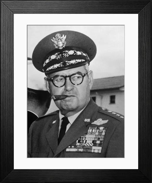 Framed Print : General Curtis LeMay Smoking Cigar Framed Print : General Curtis LeMay Smoking Cigar
