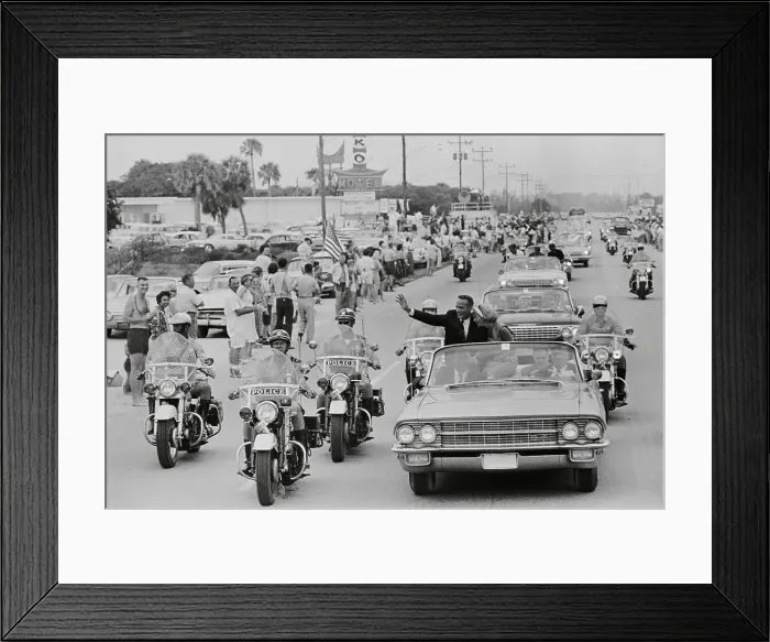 Framed Print : Scott Carpenter Waving to Crowd Framed Print : Scott Carpenter Waving to Crowd