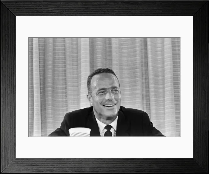Framed Print : Scott Carpenter Giving Press Conference Framed Print : Scott Carpenter Giving Press Conference